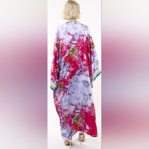Aratta, Starletta Maxi Kimono In One Size Fits Up To 3xl. - Picture 12 of 13